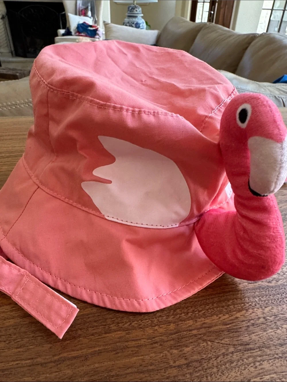Pink Kids Flamingo Bucket Hat